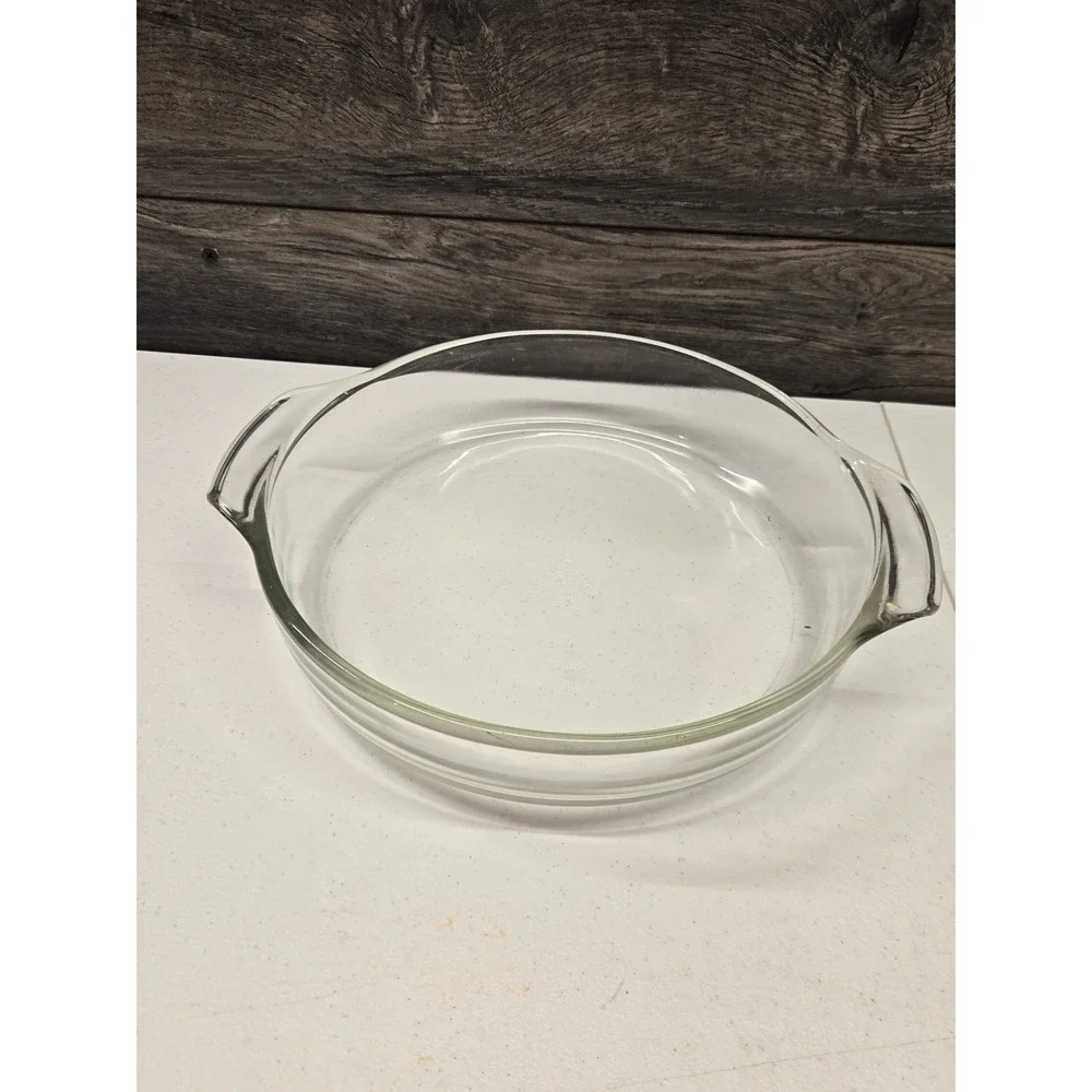 Anchor Hocking Fire-King Clear Glass Round Pie Dish Baking Pan 429 Made in USA
